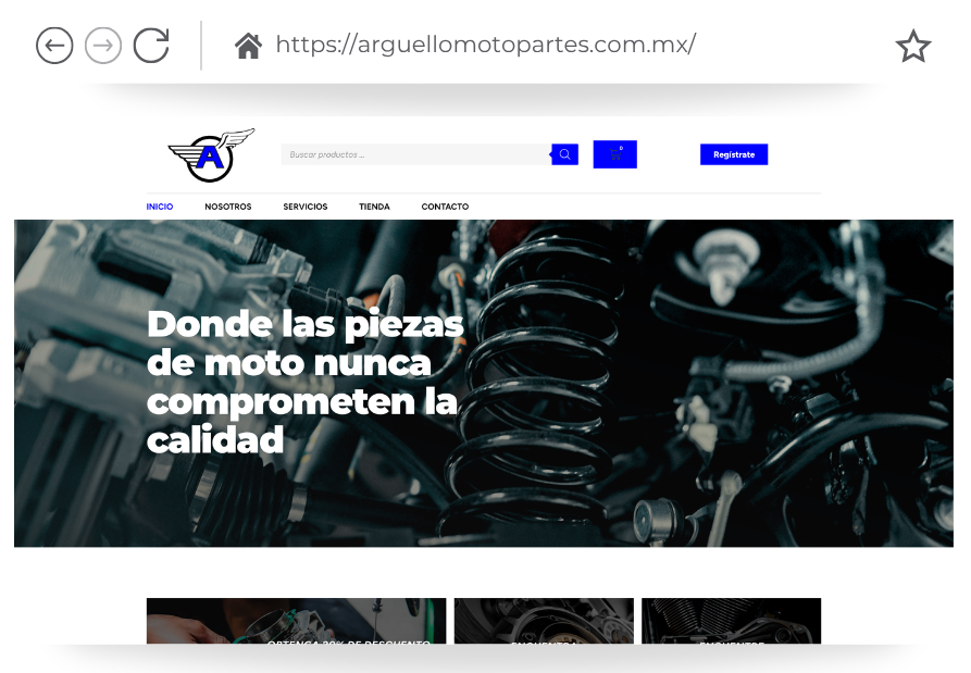 Diseño de Páginas Web 26 Arguello Motopartes